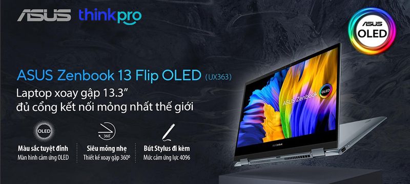 ASUS Zenbook Flip UX363 OLED - Xoay Gập Tiện Lợi, Trải Nghiệm Phá Cách, Giảm Ngay 1,5 Triệu Đồng